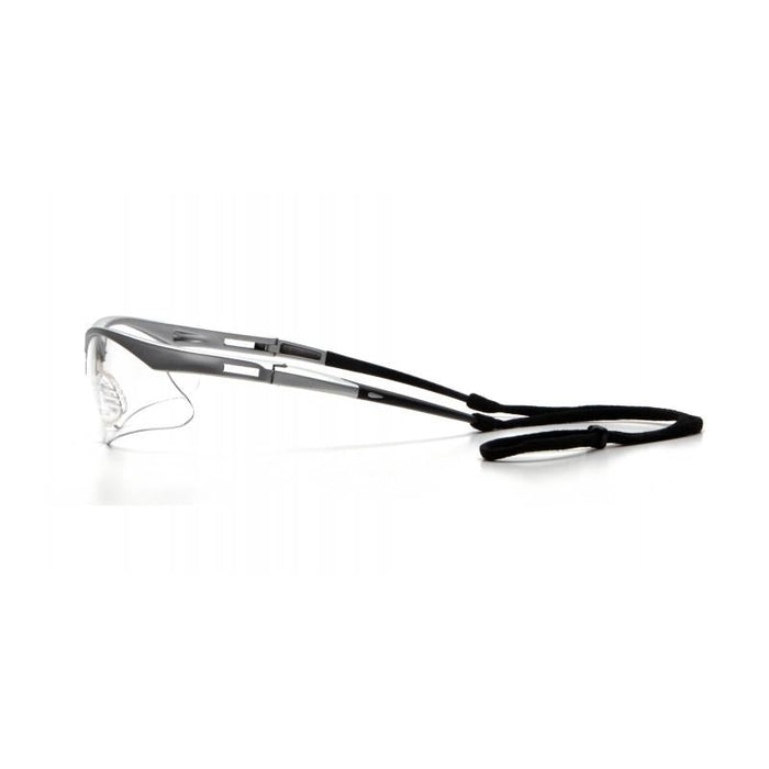 Pyramex SS6310SP Pmxtreme Clear Lens with Silver Frame and Cord