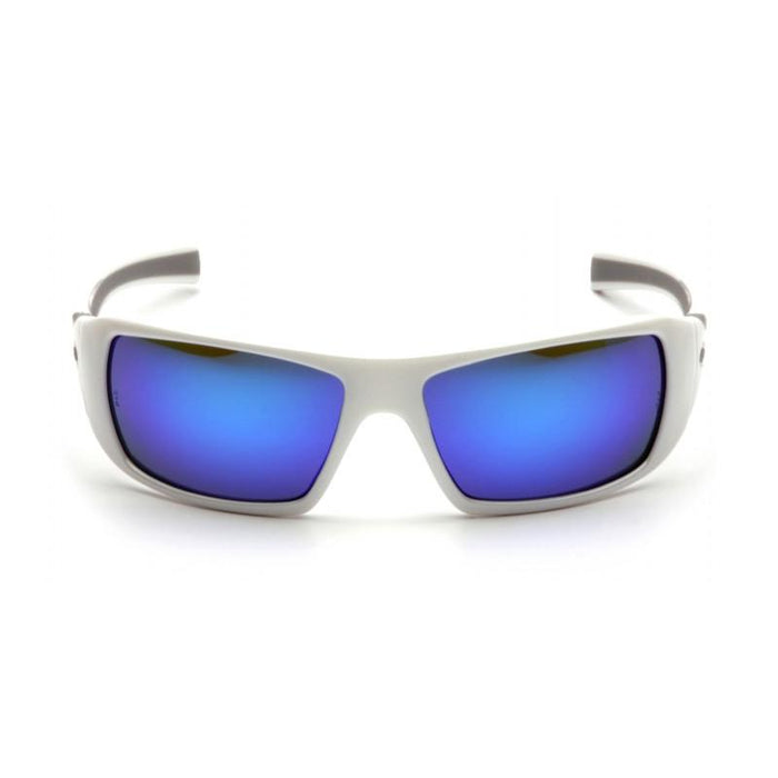 Pyramex SW5665D Goliath - White Frame/Ice Blue Mirror Lens Safety Glasses