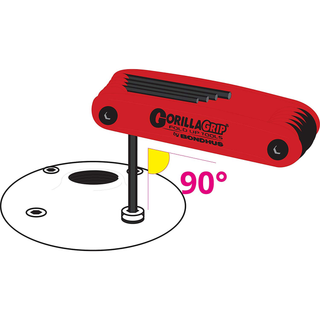 Bondhus 12632 Gorilla Grip Set of 8 T6 - T25 TORX® Fold Up Tool