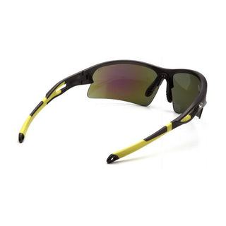 Pyramex VGSGMV1657T Ice Blue Mirror Lens with Gun Metal/Hi-vis Yellow Frame