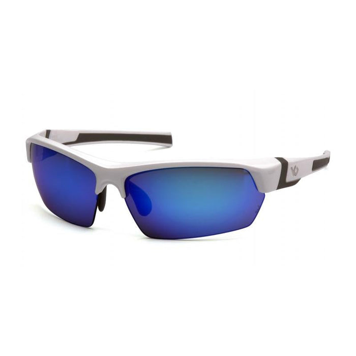 Pyramex VGSW365T Tensaw Ice Blue Mirror Anti-Fog Lens with White/Gray Frame
