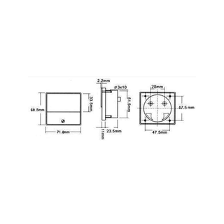 Velleman AVM7015 15V DC Panel Meter, Analog, 2.8" x 2.4"