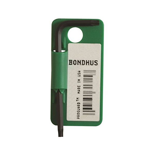 Bondhus 31708 T8 x 1.6" TORX® Tip Key L-Wrench with ProGuard Finish, Tagged and Barcoded, 5 Packs