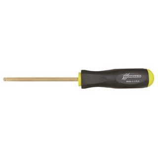 Bondhus 38609 5/32" x 3.6" Ball End Tip Hex Screwdriver with GoldGuard Finish, 2 Piece