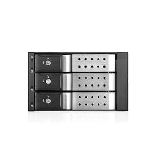 iStarUSA BPN-DE230SS-SILVER  Trayless 2x5.25" to 3x 3.5" SAS SATA 6 Gbps HDD Hot-swap Rack