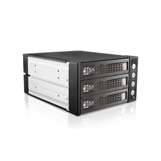 iStarUSA BPU-230SATA-KL  2x 5.25" to 3x 3.5" 2.5" SAS SATA 6 Gbps HDD SSD Hot-swap Rack with Key Lock