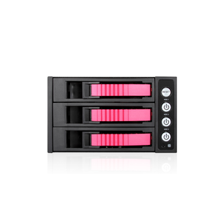 iStarUSA BPU-230SATA-RED  2x 5.25" to 3x 3.5" 2.5" SAS SATA 6 Gbps HDD SSD Hot-swap Rack