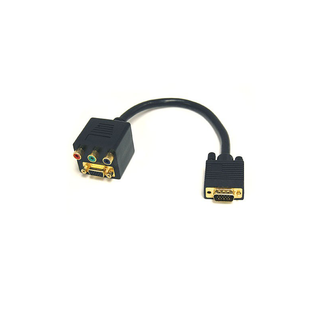 Bytecc BTA-033 VGA(HD15) Female with Nuts and 3 RCA Female to VGA(HD15) Male Adaptor