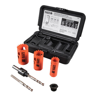 Klein Tools 32905 Electrician's Hole Saw Kit with Arbor 3-Piece