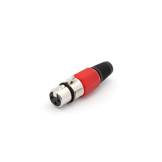 Velleman CA100R 3-PIN XLR JACK, NICKEL-PLATED, RED