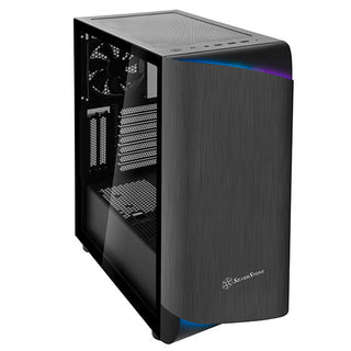 SilverStone SEA1TB-G ATX mid-tower case with aluminum bezel and steel chassis