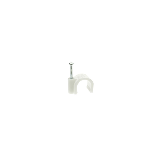 Velleman CFCR6W Round cable clip, white, 6mm (100pcs/box)