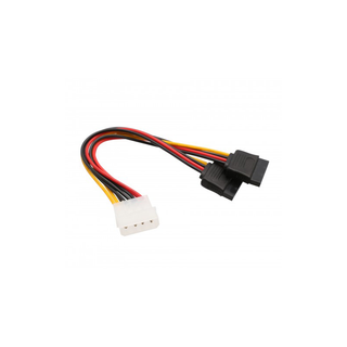 Syba CL-CAB40021 4 Pin Molex Male to Two 15 Pin SATA Power Cable