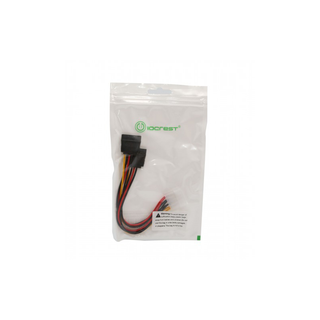 Syba CL-CAB40021 4 Pin Molex Male to Two 15 Pin SATA Power Cable