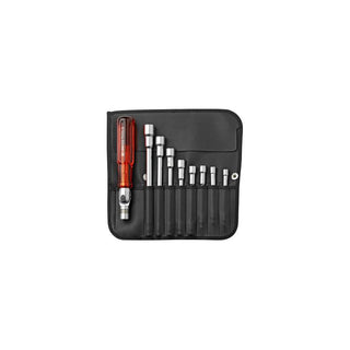 PB Swiss Tools PB 226 Classic articulated handle, set with interchangeable blades in a compact imitation leather roll-up case
