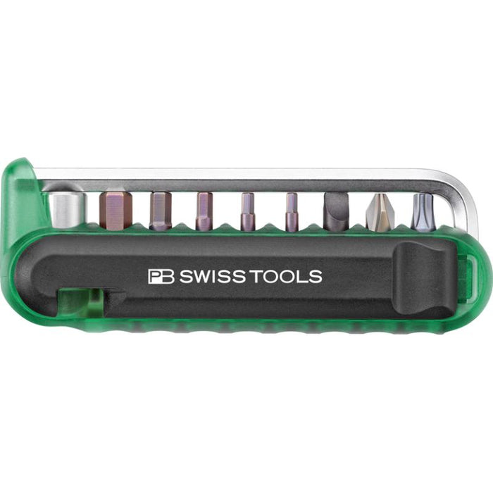PB Swiss Tools PB 470.Green BikeTool: Pocket Tool With 9 Screwdriving Tools