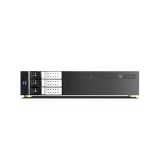 iStarUSA D-230HN-DT-SILVER 2U Compact 3x 3.5" Bay Trayless Hotswap microATX Desktop Chassis