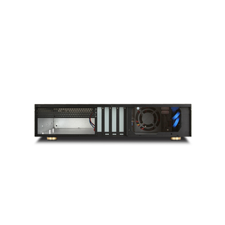 iStarUSA D-230HN-DT-BLUE 2U Compact 3x 3.5" Bay Trayless Hotswap microATX Desktop Chassis