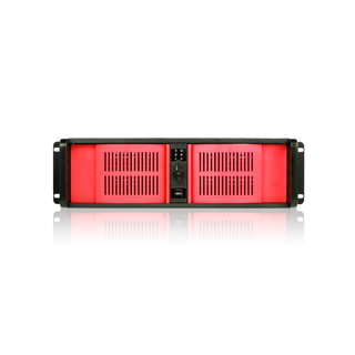 iStarUSA D-300-FS-RED 3U Compact Stylish Rackmount Chassis Front-mounted ATX Power Supply