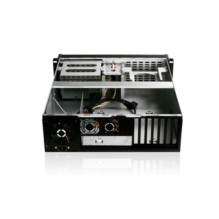 iStarUSA D-300-FS-SILVER 3U Compact Stylish Rackmount Chassis Front-mounted ATX Power Supply