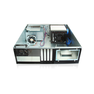 iStarUSA D-340HN-DT-BLUE 3U Compact 4x3.5" Bay Trayless Hotswap microATX Desktop Chassis