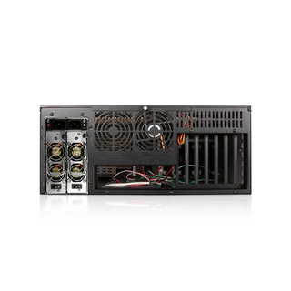 iStarUSA D-400-50R8PD8 4U Compact Stylish Rackmount Chassis with 500W Redundant Power Supply