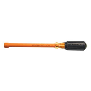 Klein Tools 646-11/32-INS 11/32 x 6" Hex Insulated Cushion-Grip Hollow-Shank Nut Driver