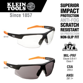 Klein Tools 60159 Standard Safety Glasses, Clear Lens