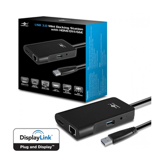 Vantec DSH-M100U3 USB 3.0 Universal Mini Docking Station Adapter with HDMI/DVI