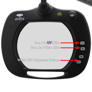 Aven 26505-ESL-XL5-UV Mighty Vue Pro 5D Magnifying Lamp with UV and White LEDs