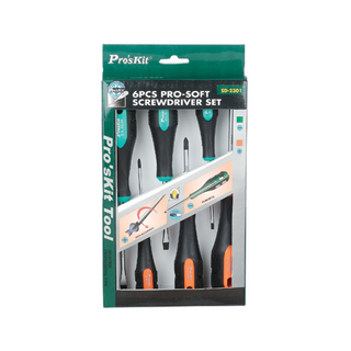 Eclipse 902-096 Slotted / Phillips Pro-Soft Screwdriver Set, 6 Piece