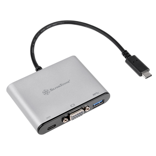 SilverStone EP06C USB 3.1 Type-C to USB Type-A , Type-C x 1 and VGA Connector Adapter