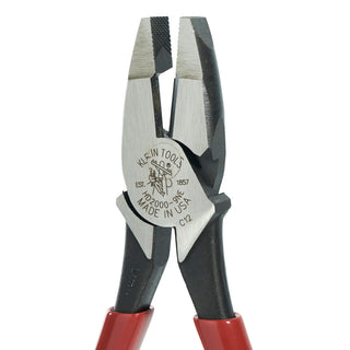 Klein Tools HD2000-9NE Heavy-Duty Lineman’s Pliers, Thicker-Dipped Handle