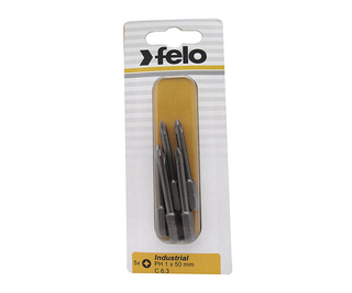 Felo 0715753025 PH 2 x 2" Phillips Industrial Bits, 5 Pack