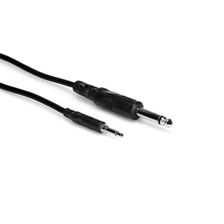 Hosa CMP-303 3.5mm TS to 1/4 inch TS Mono Interconnect Cable, 3ft.