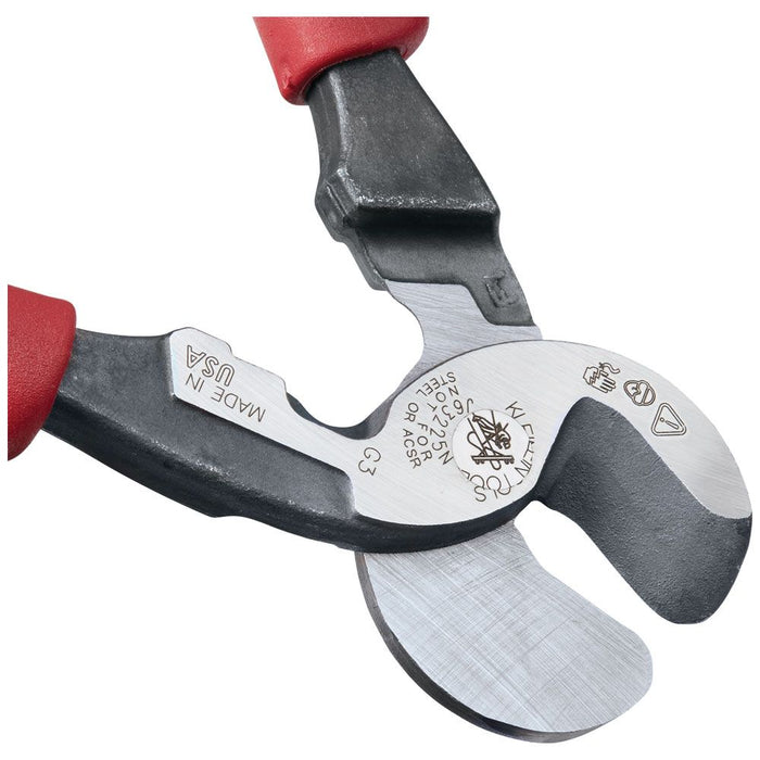 Klein Tools J63225N Journeyman High-Leverage Wire Cable Cutter and Stripper for Cutting Aluminum, Soft Copper and Communications Cable