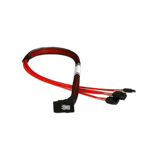 iStarUSA K-SF87RXSA-50 miniSAS SFF-8087 Right Angle to 4x SATA Forward Breakout 50 cm Cable