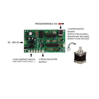 Velleman K8096 1-Channel USB Stepper Motor Card Kit