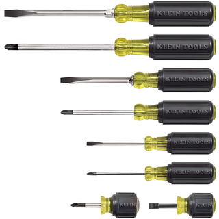 Klein Tools 85078 Cushion-Grip Screwdriver Set, 8 Piece