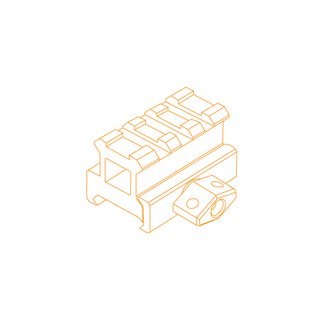 UTG MNT-RS08S3 Med-pro Compact Riser Mount, 0.83" High, 3 Slots