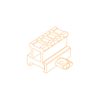 UTG MNT-RS10S3 Hi-Profile Compact Riser Mount, 1" High, 3 Slots