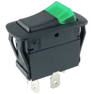 NTE Electronics 54-232W Waterproof Miniature Illuminated Rocker Switch