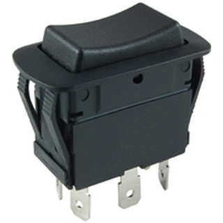 NTE Electronics 54-250W Waterproof Miniature Non-Illuminated Rocker Switch