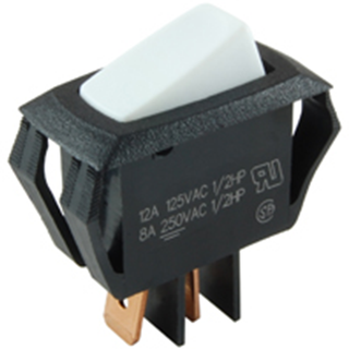 NTE Electronics 54-058 Nylon Miniature Snap-In Rocker Switch