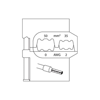 Gedore 1830627 Module Insert For Conductor End-Sleeves 50/35mm