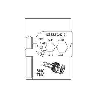 Gedore 1830694 Module Insert For Coax Cables RG 58/59/62/71