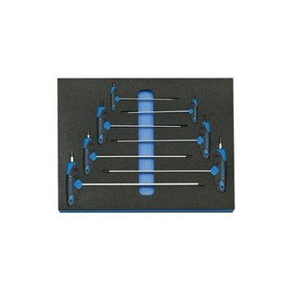 Gedore 2016567 Hexagon Allen key set in 2/4 CT tool module, 7 Piece