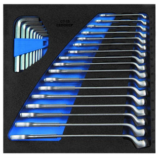 Gedore 2308819 Combination Spanner Set In 2/3 Check-Tool Module