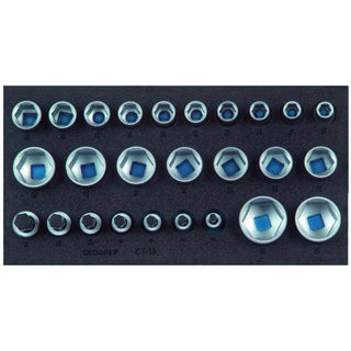 Gedore 2308908 Socket Set 1/2 Inch, Hexagon, In 1/3 Check-Tool Module