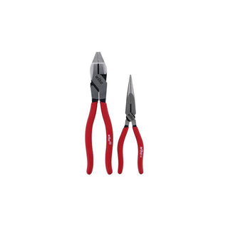 Wiha Tools 32699 2 Piece Classic Grip NE Style Lineman's Pliers and Long Nose Pliers Set